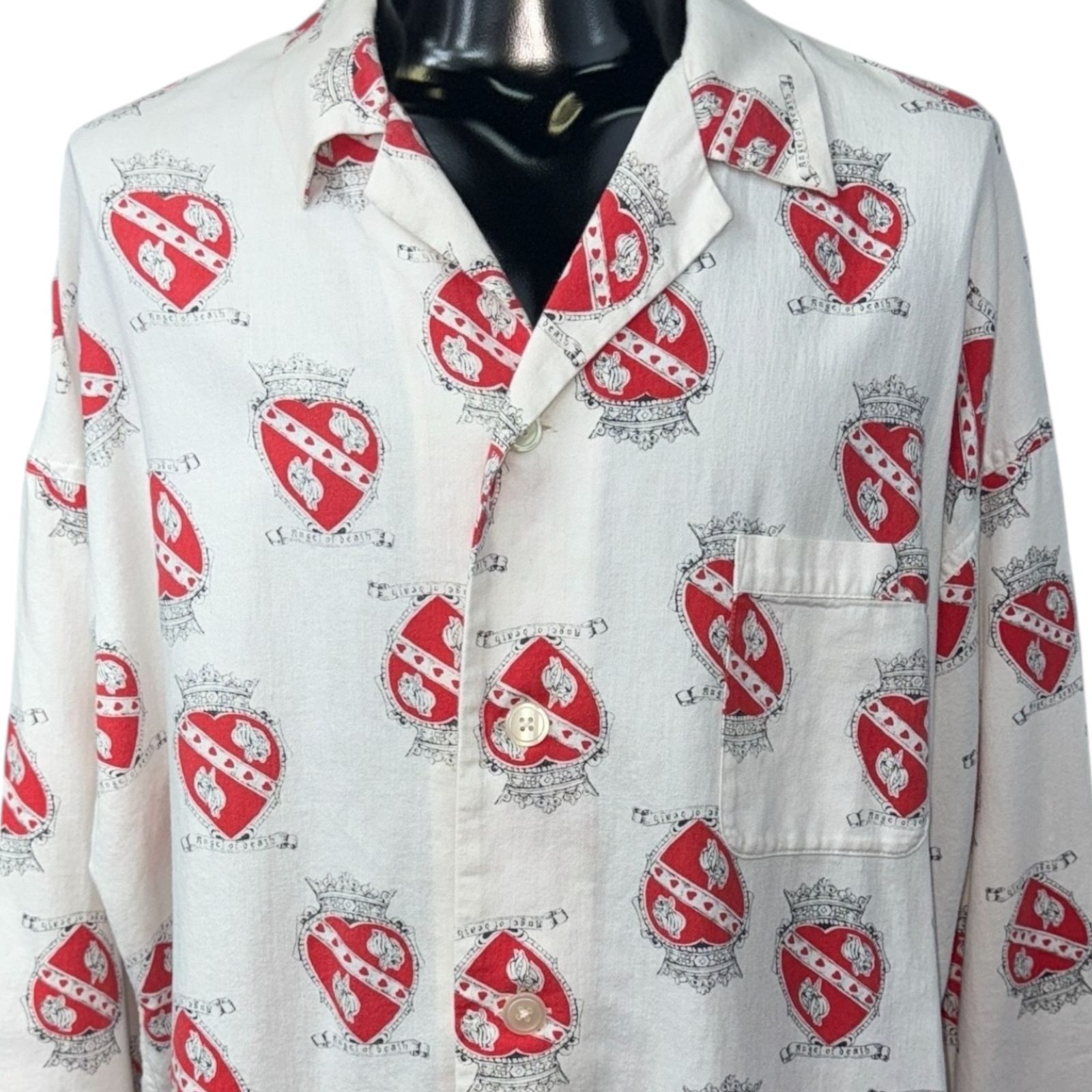 SAINT MICHAEL】 セントマイケル HEART PAJAMA SHIRT M - メルカリ