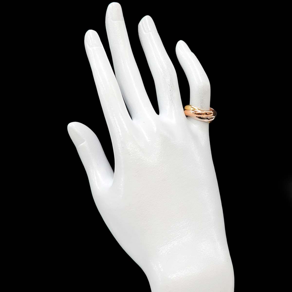 Cartier トリニティリング　3カラー指輪　m様 カルティエ Cartier トリニティ ミディアム MM #49 リング K18