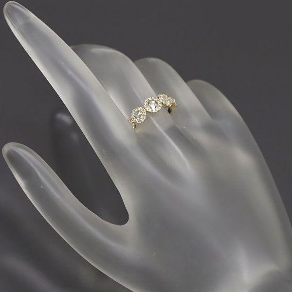 K18YG ローズカット/シングルカット ダイヤモンド リング 0.60ct  