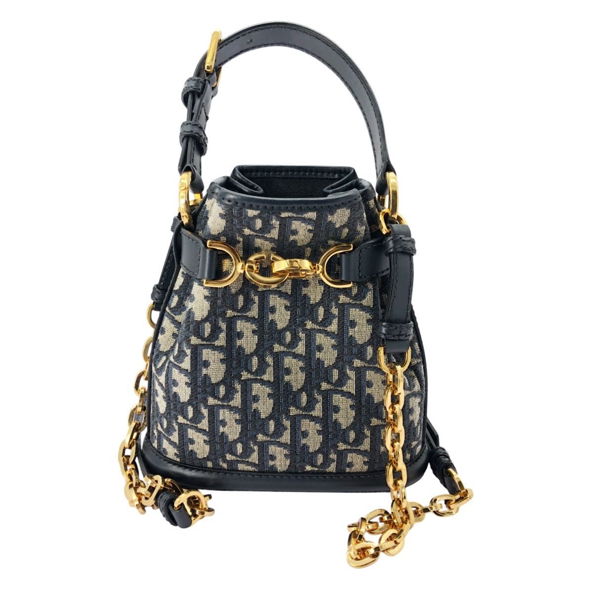 Christian Dior クリスチャン ディオール C est Dior バッグ スモール オブリーク M2272UTZQ ネイビー 2way巾着バッグレディース 25005920 UY