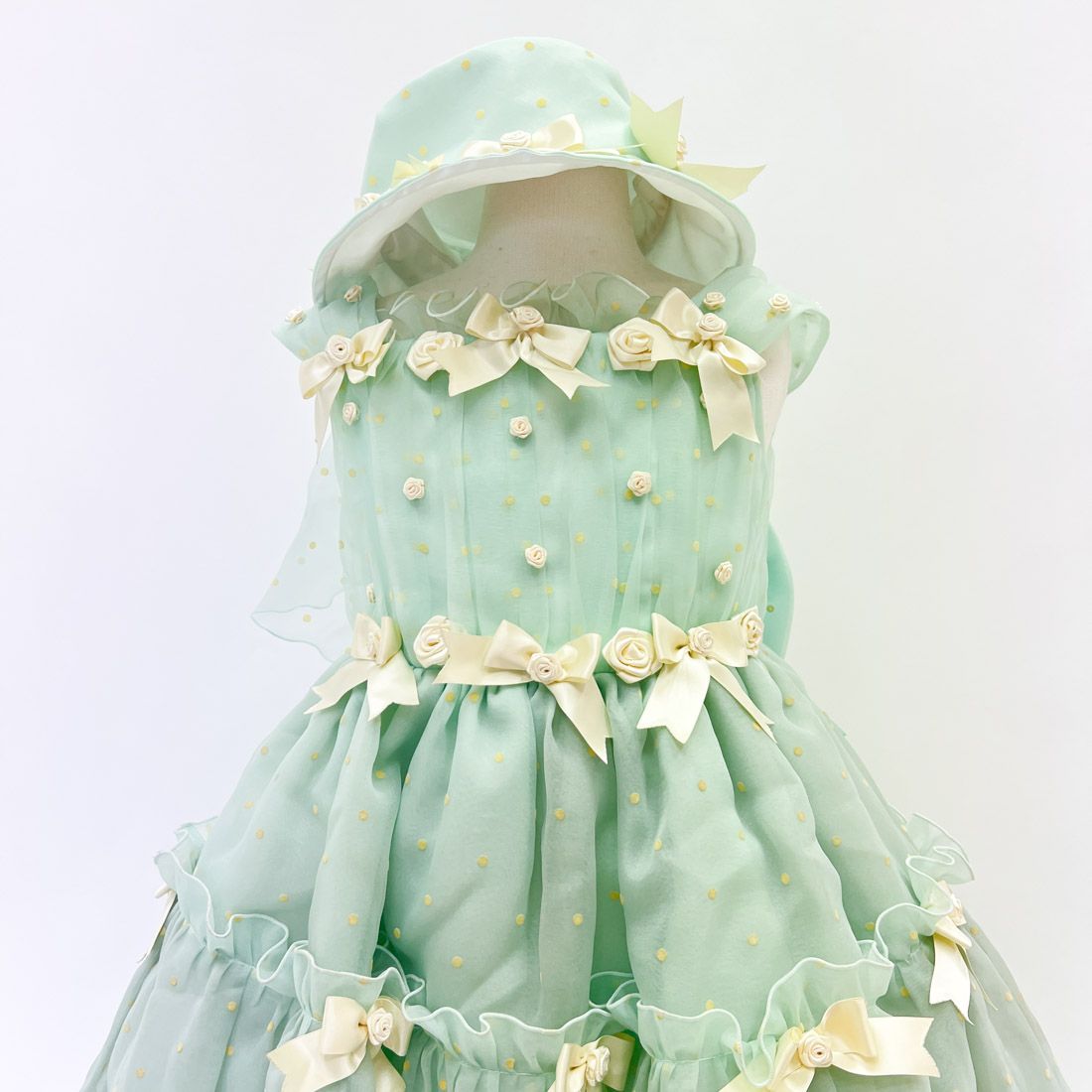 キッズドレス 子供ドレス グリーン系 サイズ5 KD-59