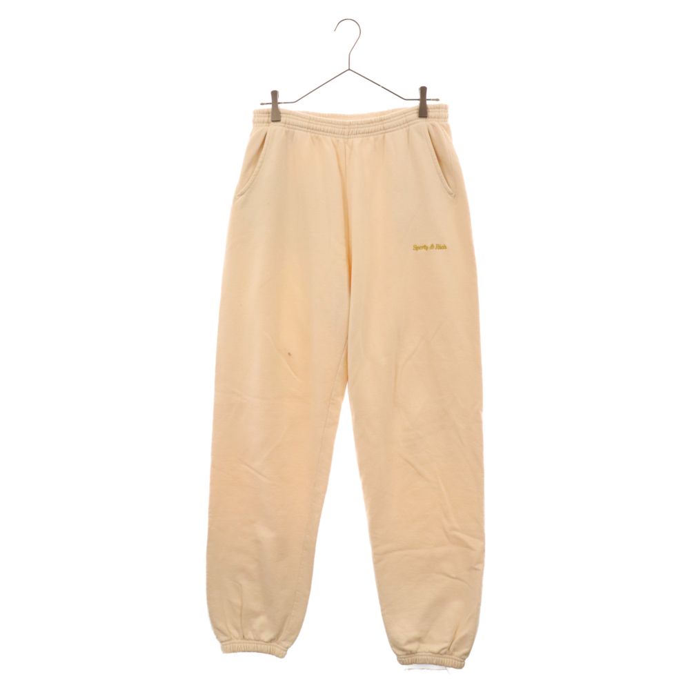 SPORTYu0026RICH (スポーティーアンドリッチ) フロント ロゴ スウェットパンツ ホワイト 1214-343-8176