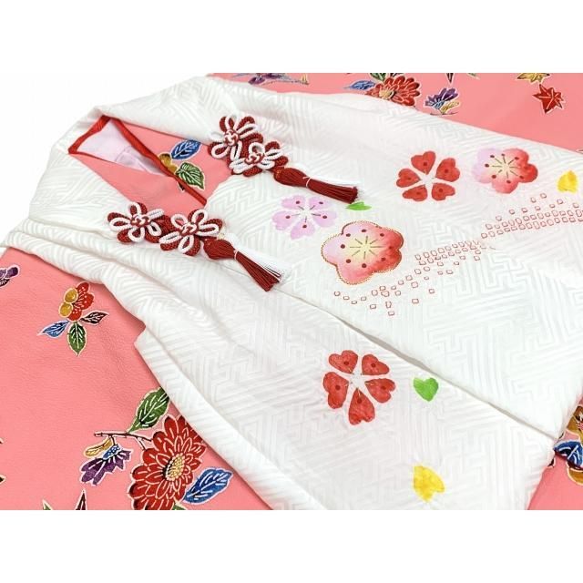 七五三着物 3歳 女の子 正絹 絞り 金駒刺繍 被布コートと着物