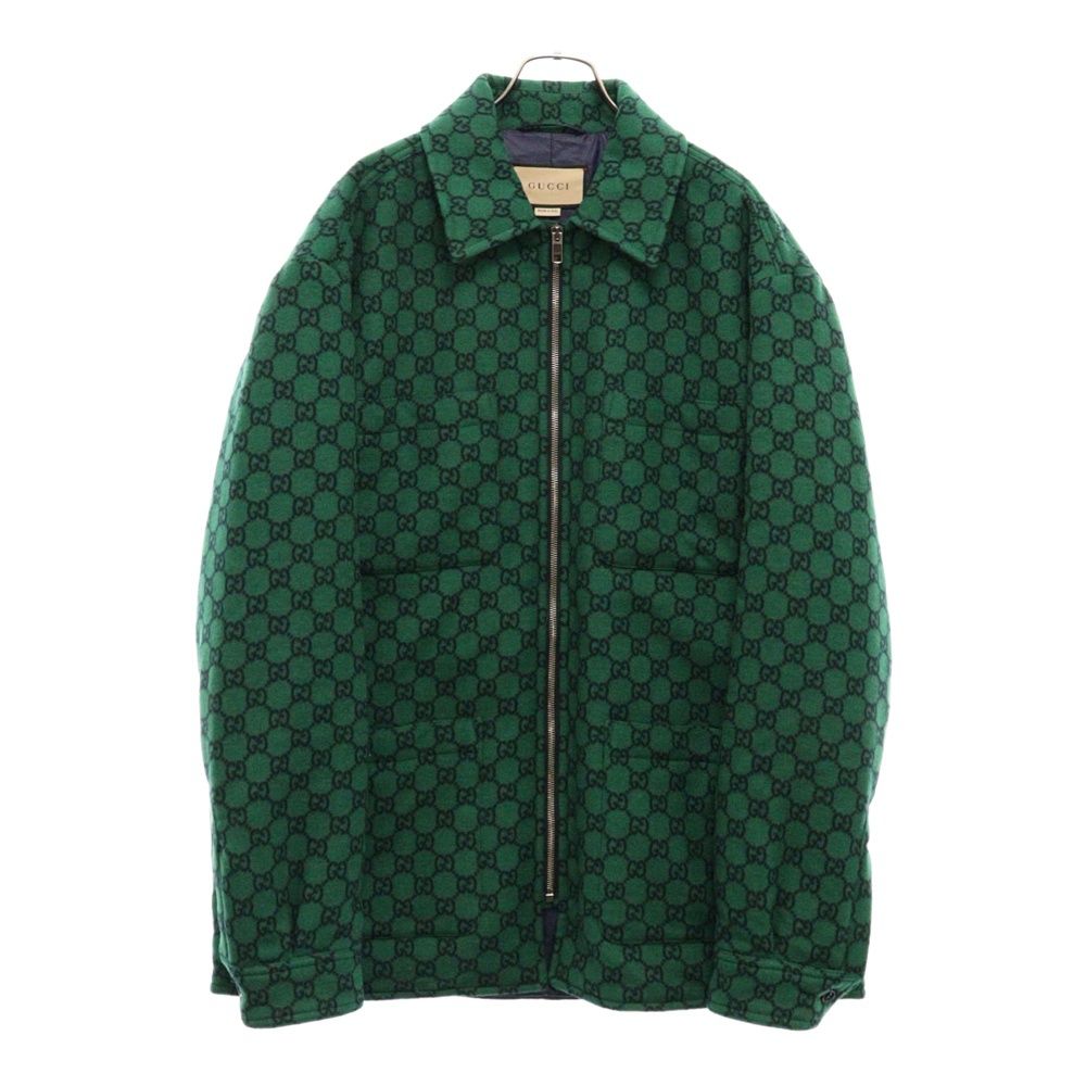 GUCCI (グッチ) 24SS GG総柄 オーバーサイズ ジップアップシャツ 