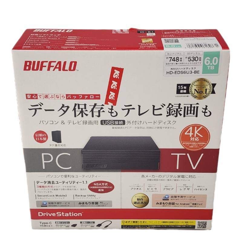 BUFFALO バッファロー 外付け ハードディスクドライブ 6.0TB HD