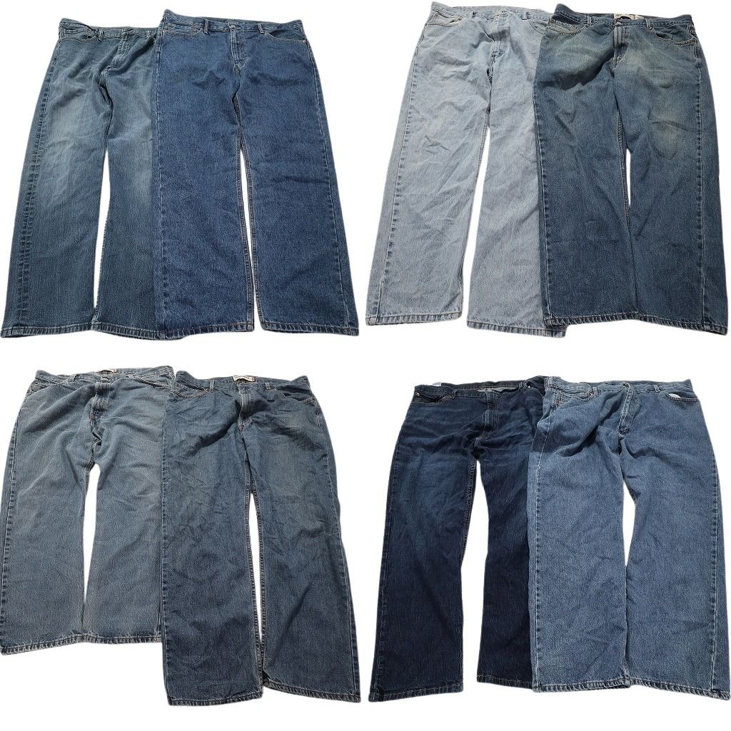 古着卸 リーバイス 505 デニム パンツ 8枚セット メンズ 42 |46 インディゴブルー ライトブルー アメカジ 古着 NA5744