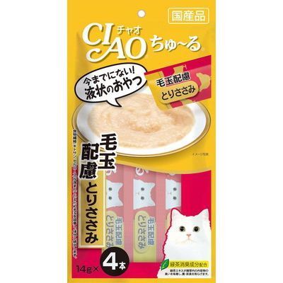 いなば CIAO ちゅーる 毛玉配慮 とりささみ 14g×4本入り 1ケース48袋