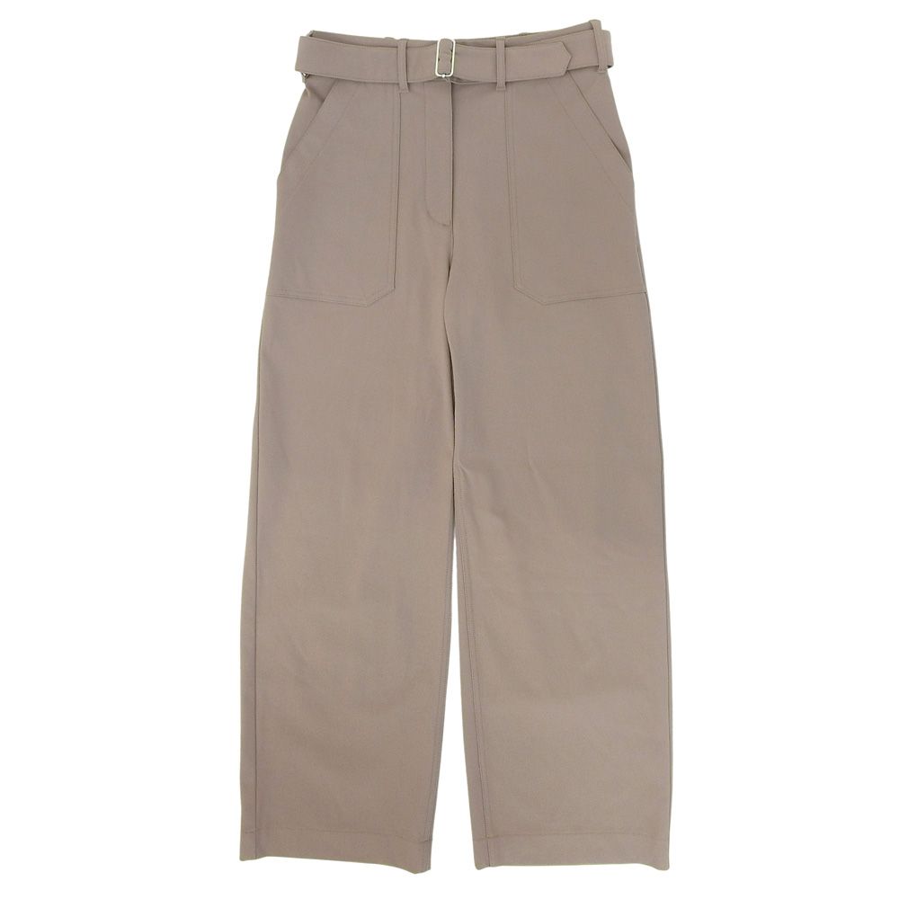 Theory セオリー ベルテッドツイルワイドストレッチパンツ ボトムス レディース ブラウン系 0 25年製 0