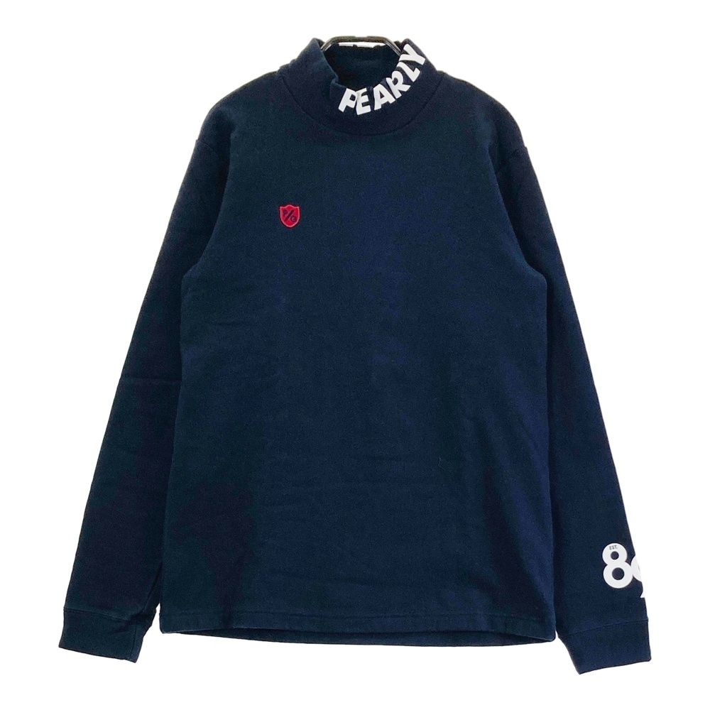 サイズ 4 PEARLY GATES パーリーゲイツ 裏起毛 ハイネック長袖スウェットトレーナ ネイビー系 240101533284 ゴルフウェア メンズ ストスト
