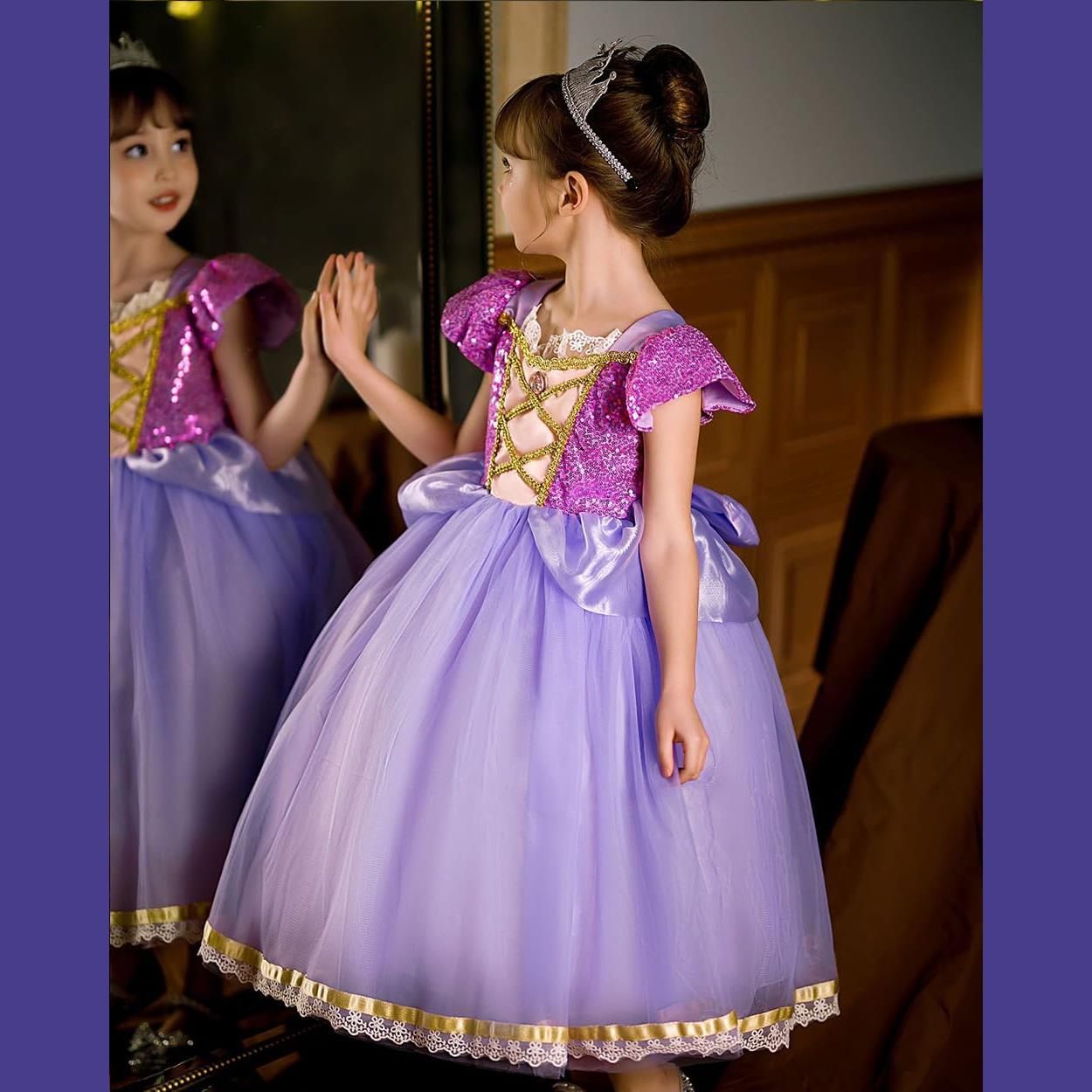 お姫様衣装 100 可愛いワンピース ドレス イベント 子供服  記念撮影 a : [AOTYP] プリンセスドレス 子供 コスプレ お姫様 ドレス