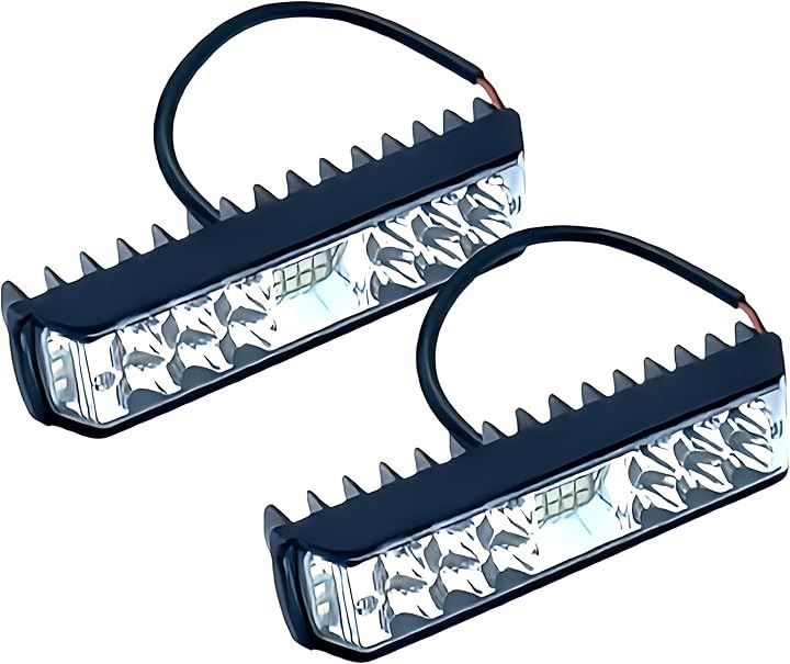 bubulu 24V対応 LED 作業灯 広角 防水 LEDライトバー 爆光 ホワイト 12V/24V兼用 耐衝撃 2個セット
