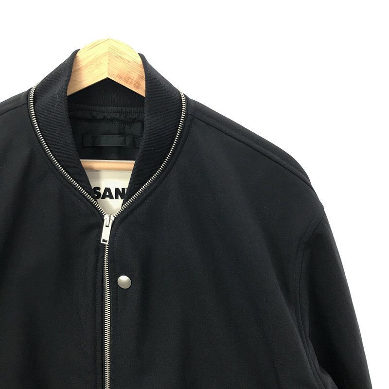 JIL SANDER / ジルサンダー | 2022AW | ウールギャバ 中綿 ボンバージャケット / 総裏地 | 48 | ダークネイビー | メンズ JIL SANDER / ジルサンダー | 2022AW | ウールギャバ 中綿 ボンバー