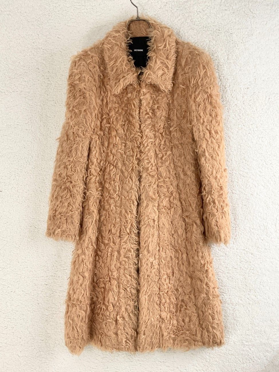 サイズM【新品】WE11DONE ボアロングコート 定価202,400円 お値引き交渉大歓迎】 未使用 WE11DONE ウェルダン M ベージュ