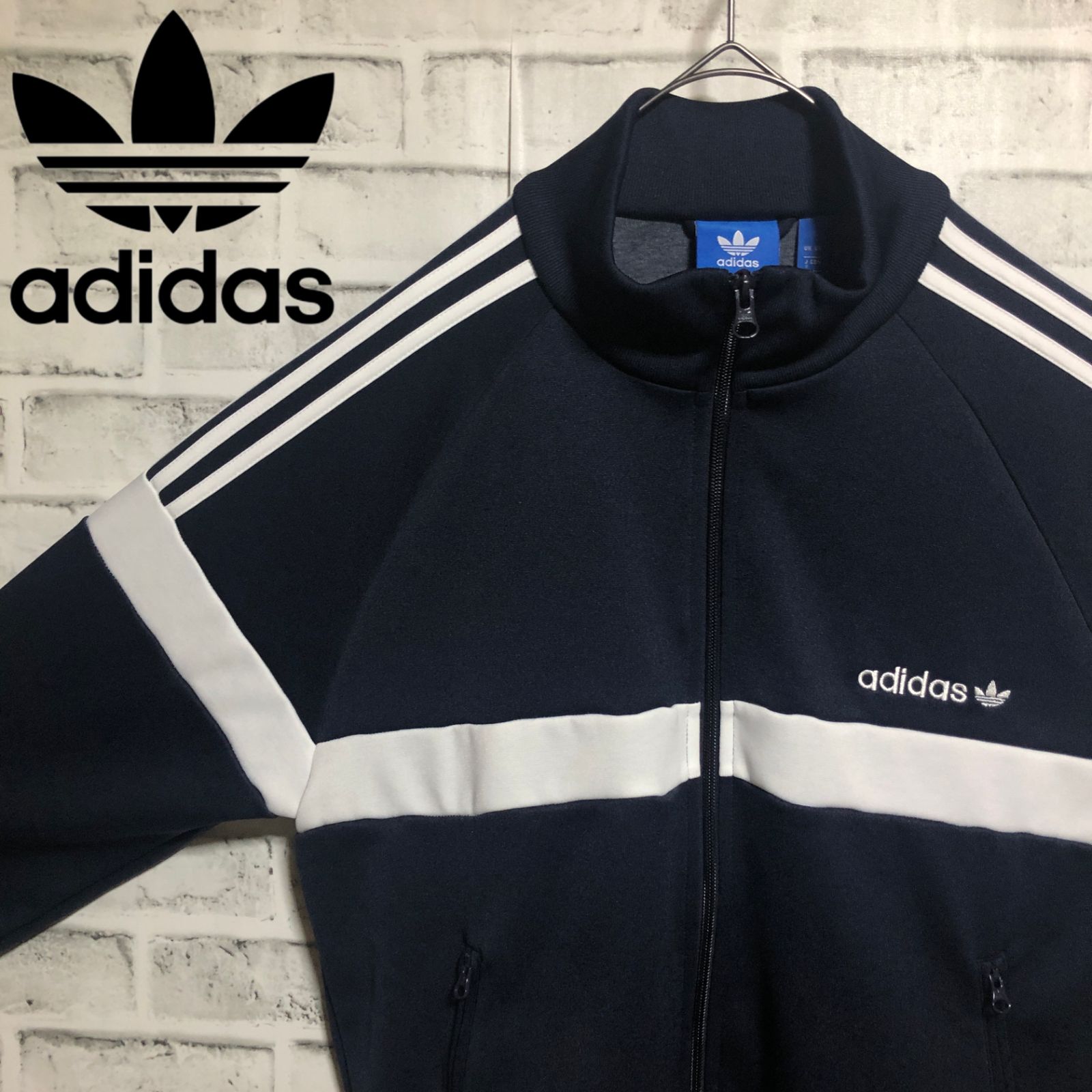 美品XL⭐️80年代復刻版 adidas トラックジャケット/ジャージ 刺繍トレ 