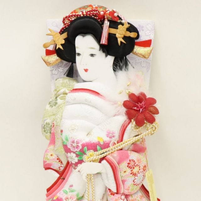 羽子板　立体振袖　ガラスケース１５号・サイズ間口約３１×奥行約２５×高さ約６２㎝ 羽子板ケース飾り 13号 72EH-18 | 羽子板 | 【公式】 人形の久月