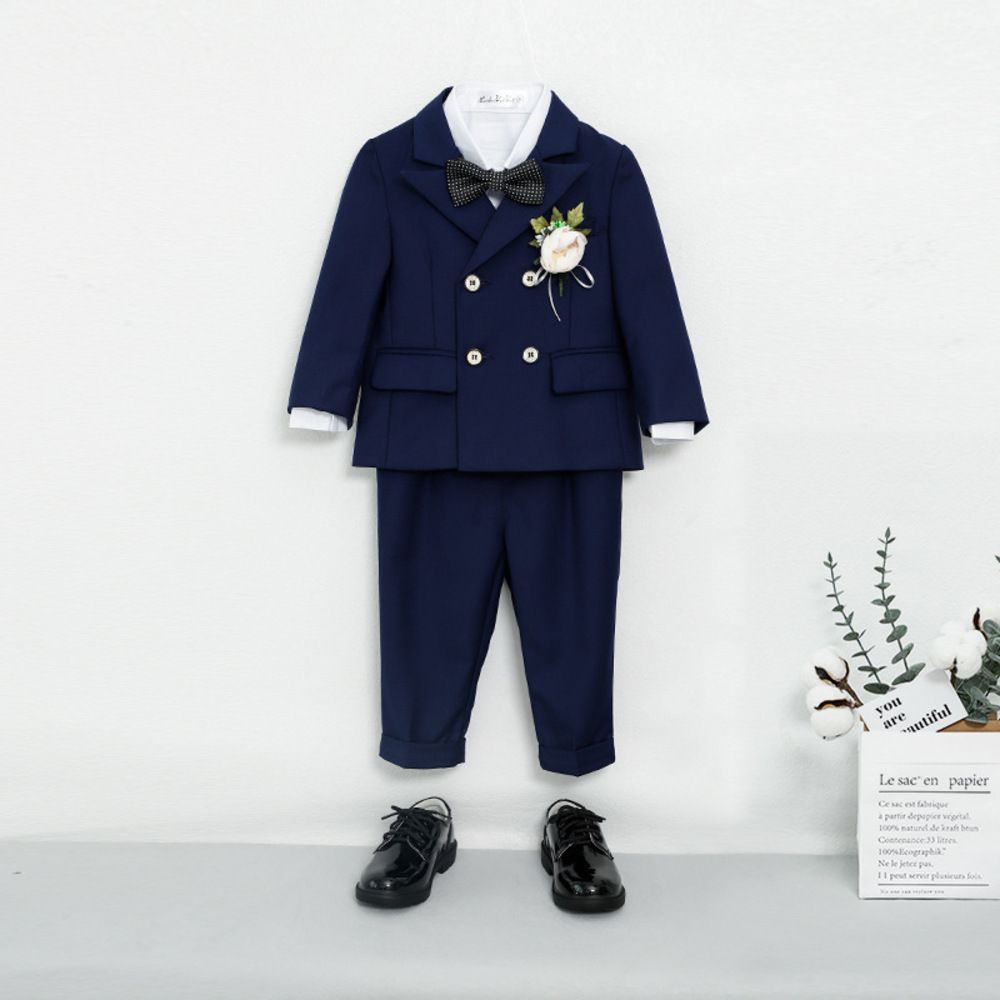 定番，2026 ☆ ネイビー ☆ 100cm ☆ 男の子 フォーマルスーツ pkxt8891 フォーマルスーツ 男の子 スーツ フォーマル 子供スーツ キッズスーツ 子供服 ジャケット ベスト ズボン 蝶ネクタイ ジュニア キッズ スーツ・ブレザー