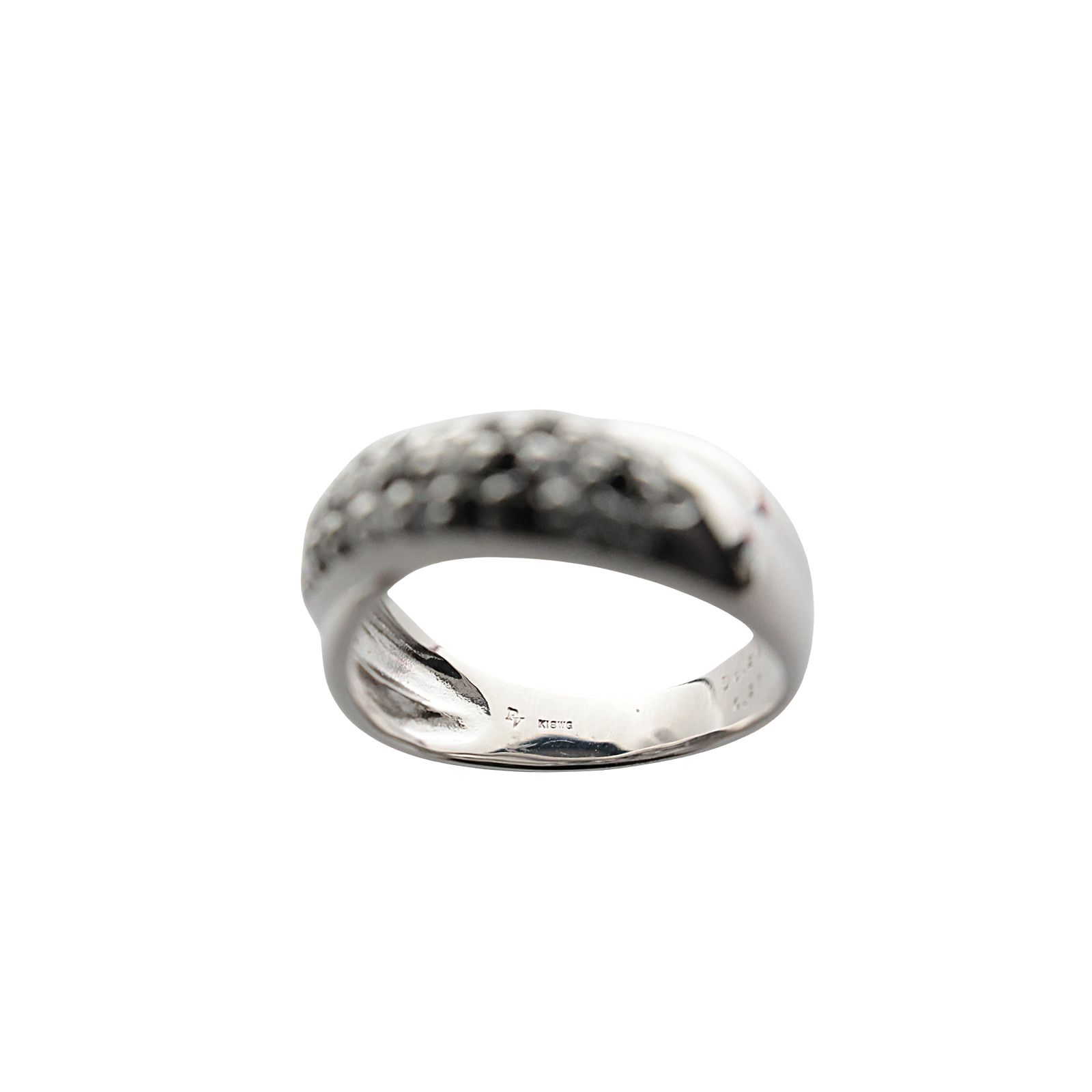 ポンテヴェキオ◇K18*8号*ブラックダイヤ×ダイヤモンドリング