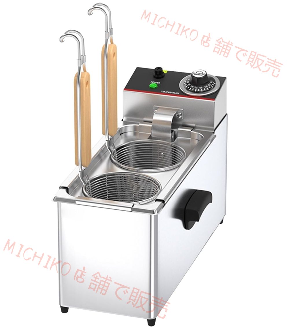 電気式ゆで麺器 多用途 うどん ラーメン てぼ 麺湯切り パスタ揚げ 茹で上げ 煮込み料理 煮物 家庭用 ステンレス鋼製