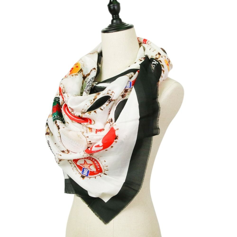 未使用 BURBERRY バーバリー ボトルキャップ プリント シルクブレンド  