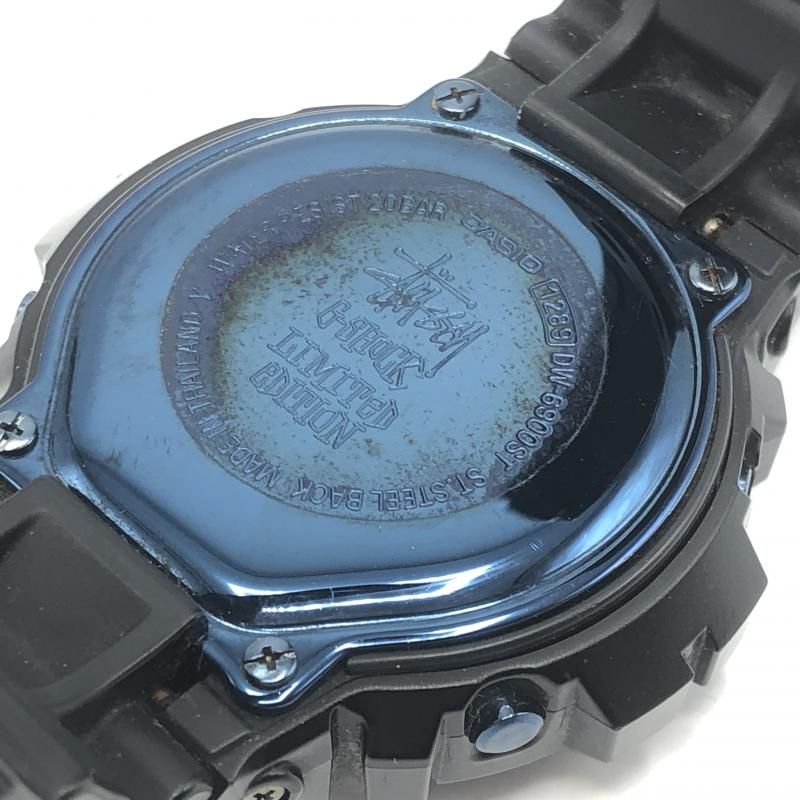 中古】CASIO × STUSSY G-SHOCK 30周年記念モデル DW-6900ST ブラック  