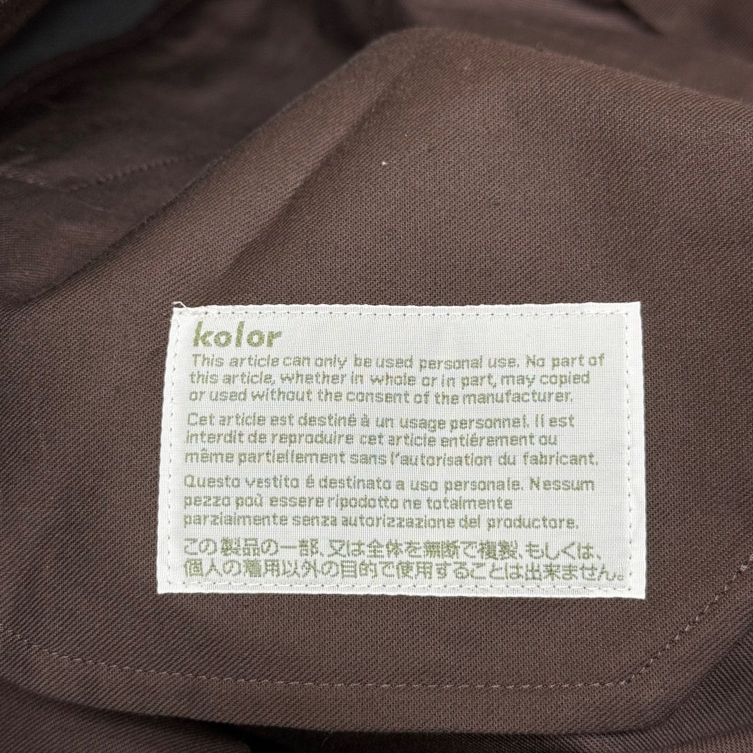 定価45100円 kolor 24SS タックスラックスパンツ トラウザー パンツ