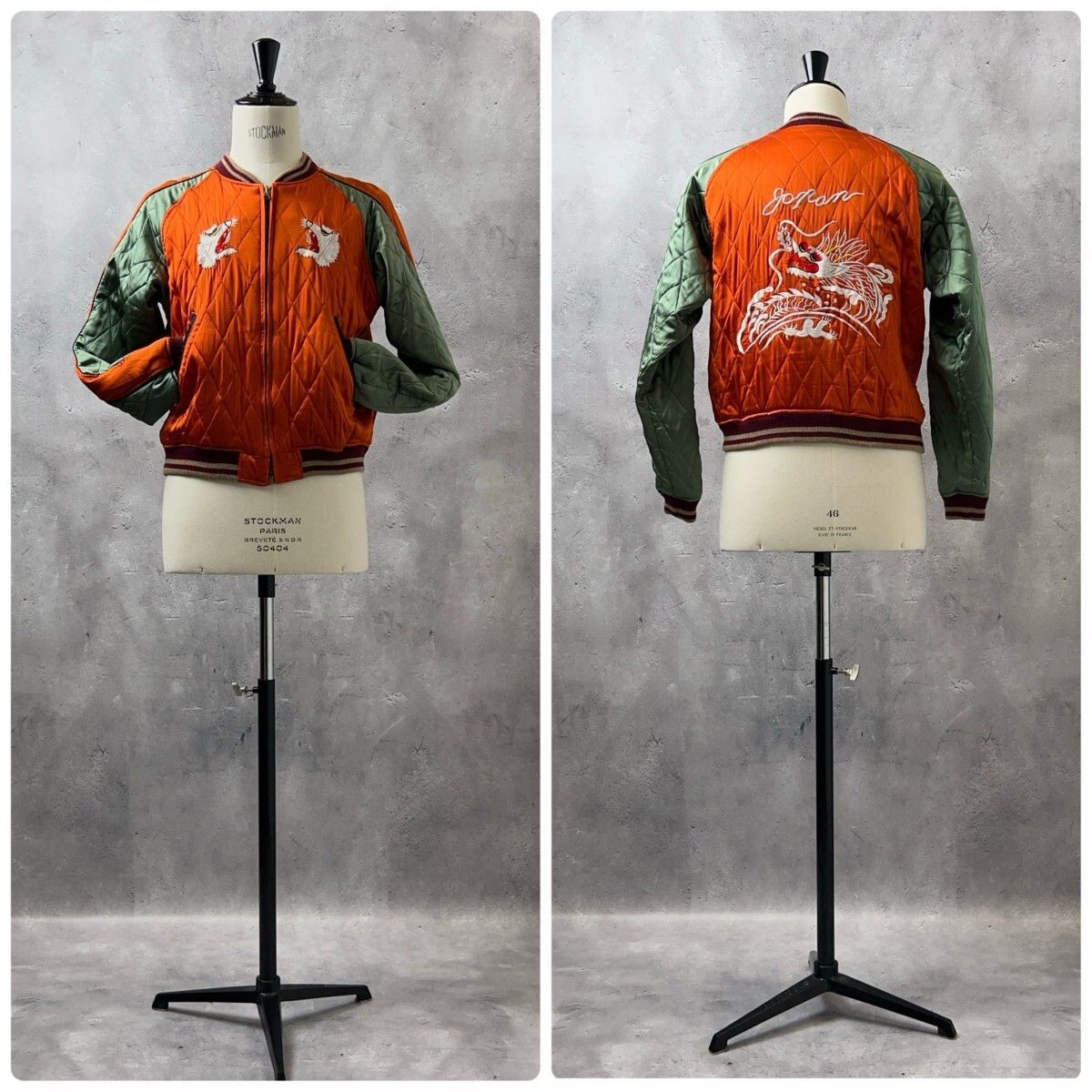 幻の逸品 初期 SilverStone シルバーストーン 和柄刺繍 シルク 中綿