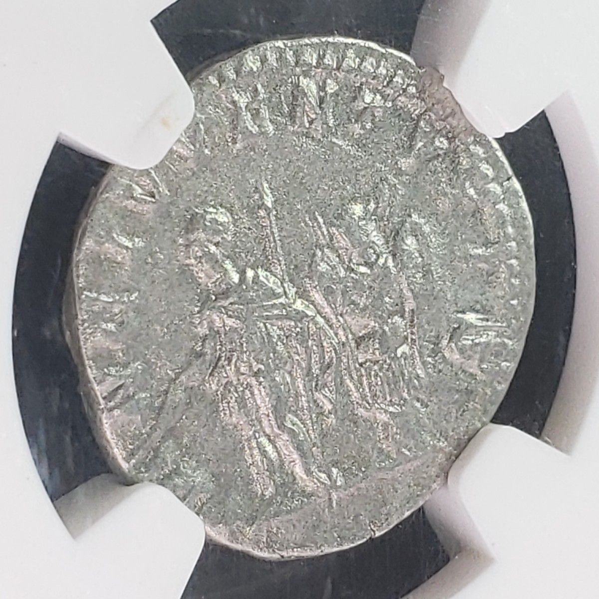 ローマ帝国ローマ市造幣所 デナリウス銀貨 209〜211年 ゲタ帝 NGC XF 