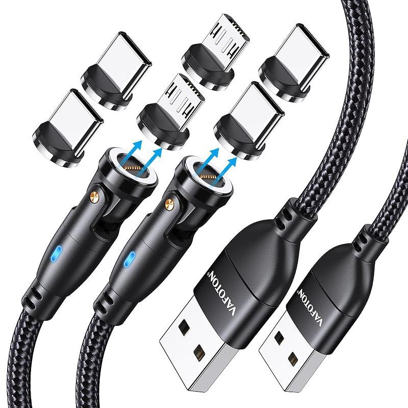 新着商品】VAFOTON マグネット 充電ケーブル 9pin 540度回転 18W対応