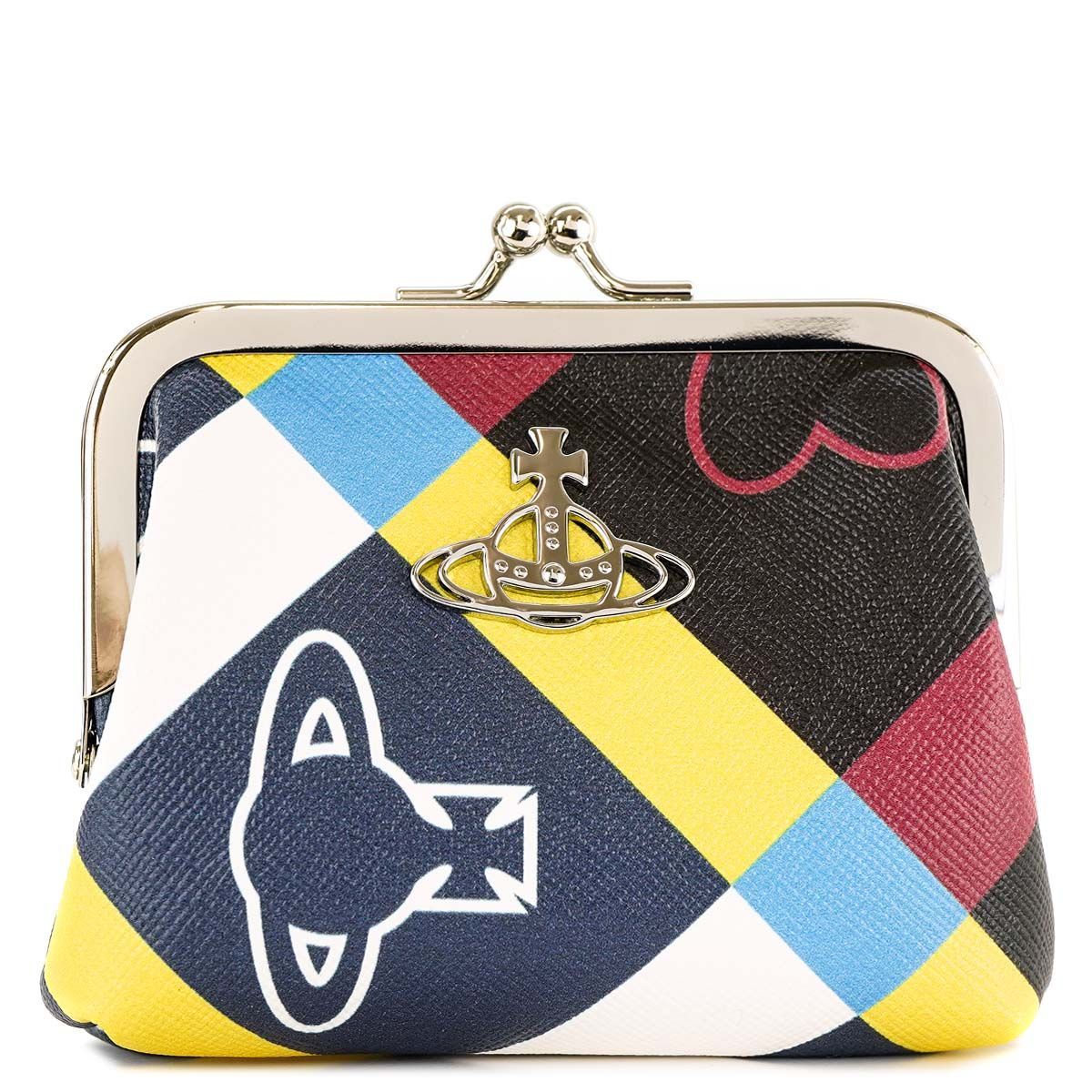 VIVIENNE WESTWOOD ヴィヴィアンウエストウッド コインケース 52010005 S000C VEGAN MIN FR COIN PURSE レディース 女性 小銭入れ O313 ORB AND HEART CHECK マルチカラー