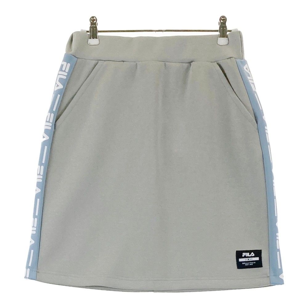 サイズ：L FILA GOLF フィラゴルフ  ストレッチ スカート サイドロゴ  グレー系 [240101356694]# ゴルフウェア レディース ストスト