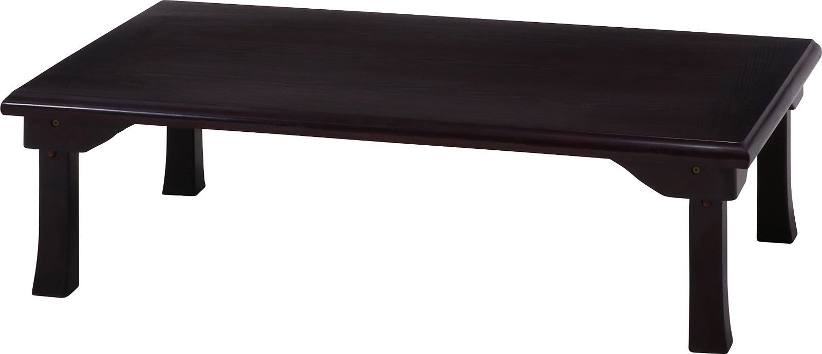 人気商品 ローテーブル 和室用 紫檀色 天然木使用 幅120cm×奥行75×高さ34cm 折りたたみ 来客用 テーブル 座卓 73458 不二貿易