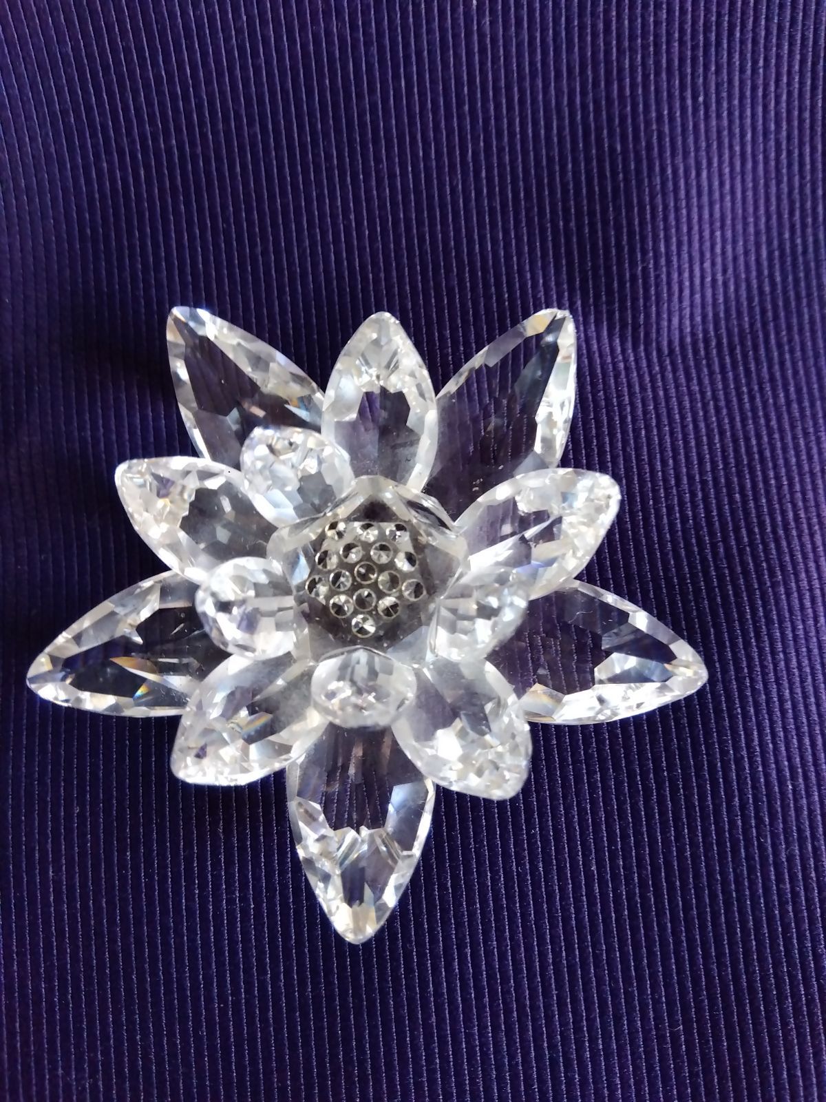 スワロフスキー スイレン L 置物 ガラス SWAROVSKI スワロフスキー 睡蓮 スイレン キャンドルホルダー L