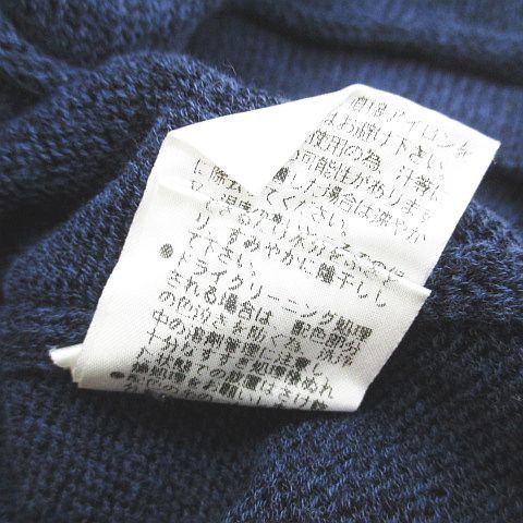 ピッコーネ PICONE 長袖 ニット セーター 38 紺系 ネイビー ロゴ
