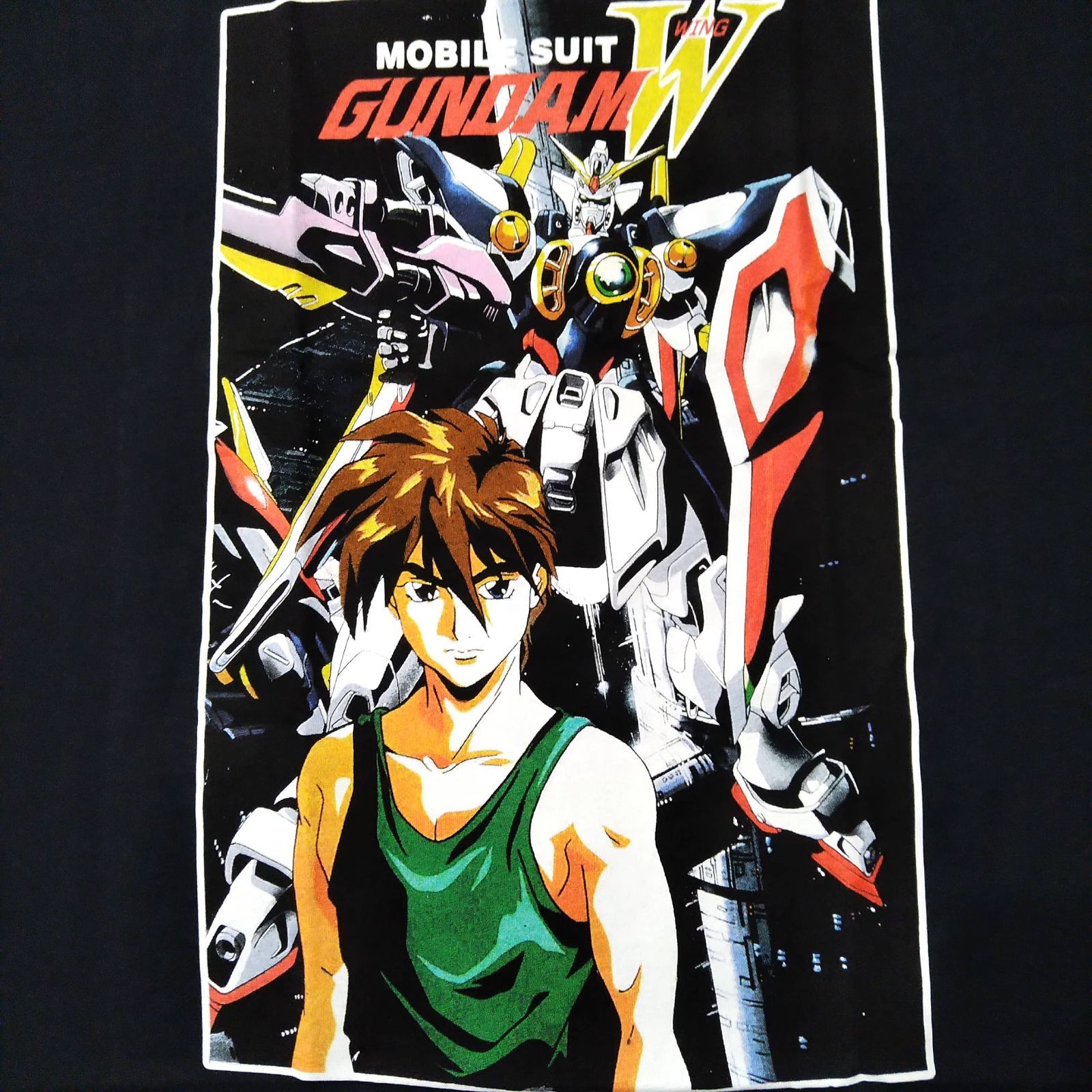 ガンダムW Tシャツ 大きいXLサイズ 黒 アニメT ガンダムウィング 新品 