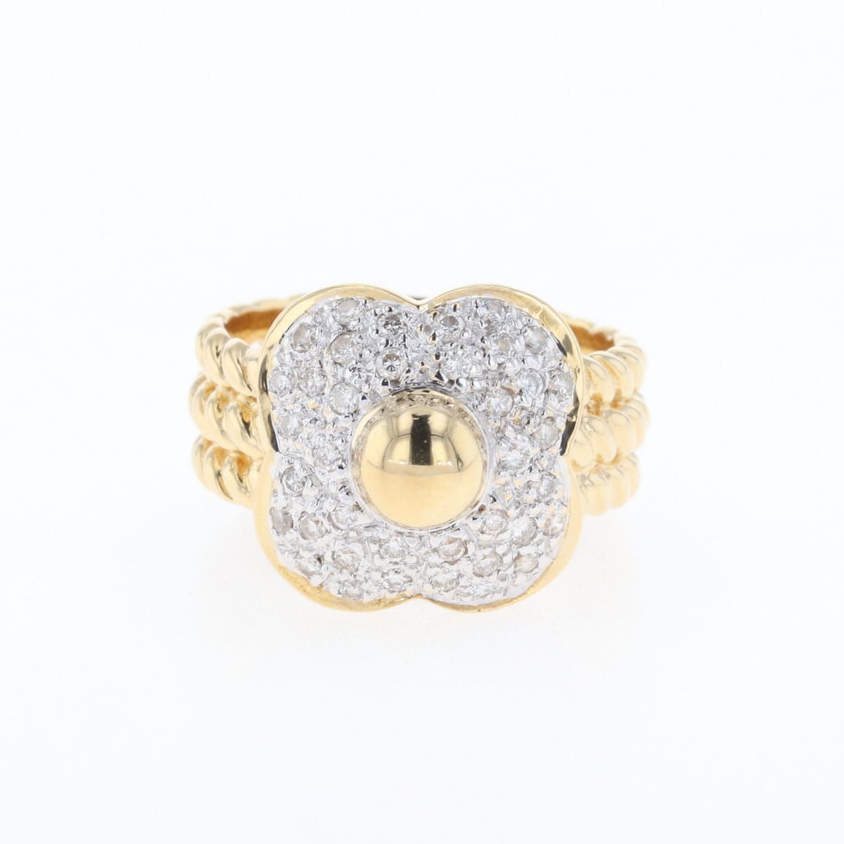 メレダイヤ デザインリング 14号 K18 メレダイヤ デザインリング 14号