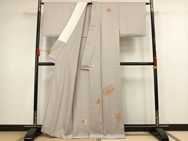 平和屋着物▽訪問着 単衣 中国三大刺繍 汕頭刺繍 スワトウ刺繍 吉祥花
