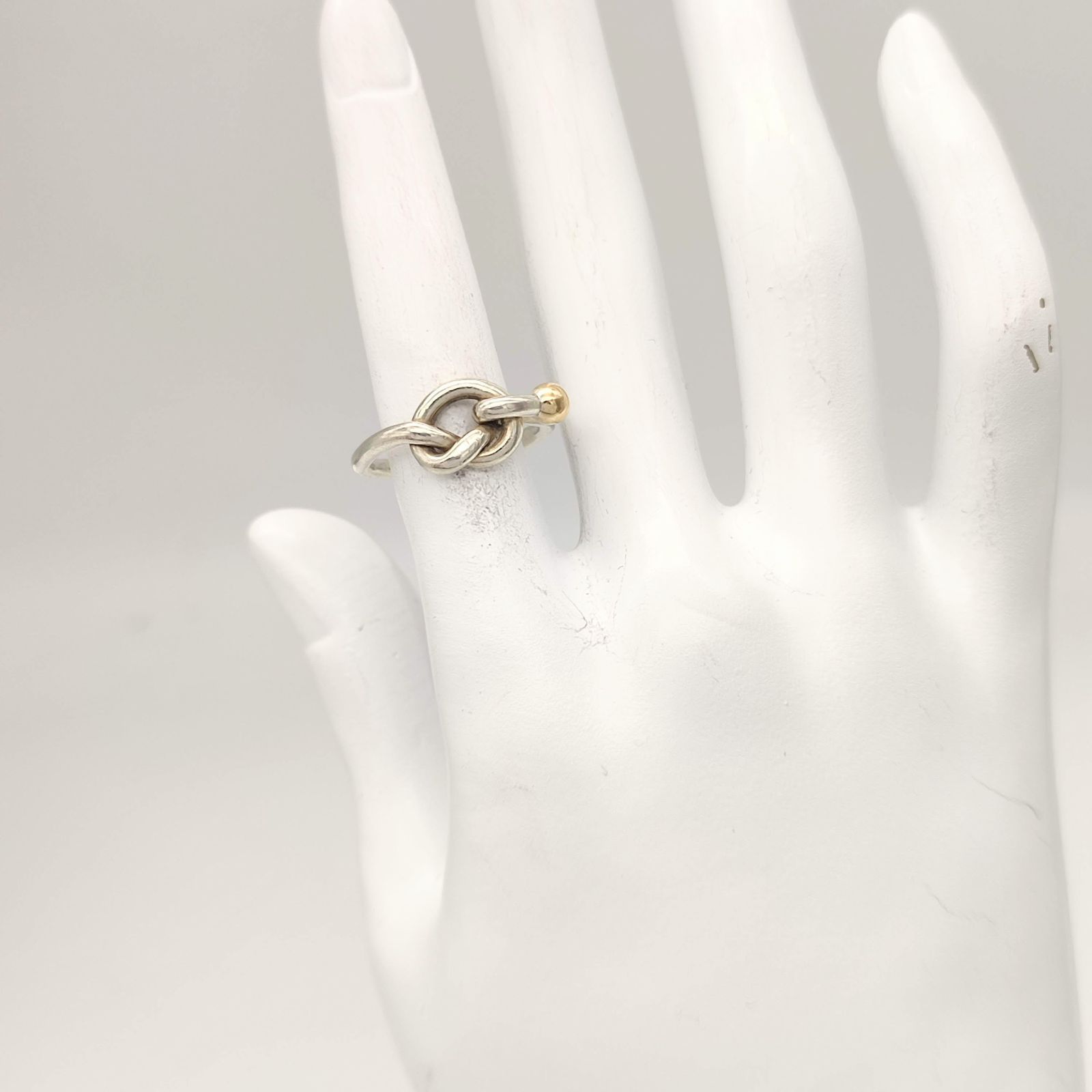 美品】TIFFANY ティファニー ラブノットリング 14KT STERLINGSILVER 