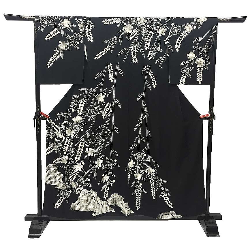 セール 京やB057 正絹 訪問着 付け下げ 附下 絹100％ モノトーンの着物