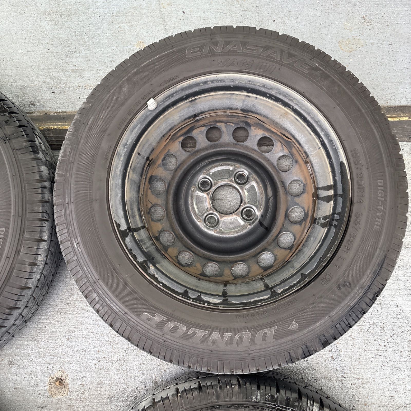 げ トヨタ プロボックス 純正ホイールタイヤセット 155 80R14 TRITUETUBI_COM