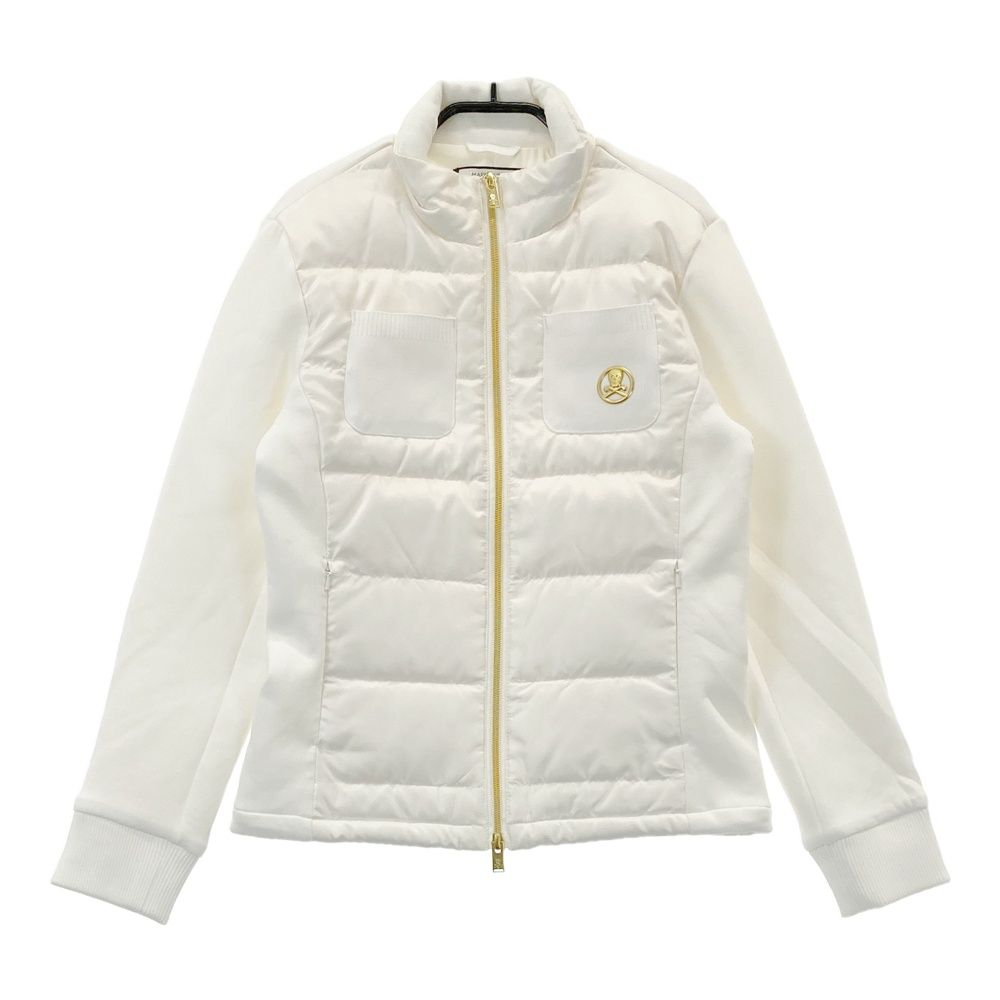 サイズ 38 MARK-LONA マークアンドロナ ダウン切替 ジップジャケット ホワイト系 240101391096 ゴルフウェア レディース ストスト