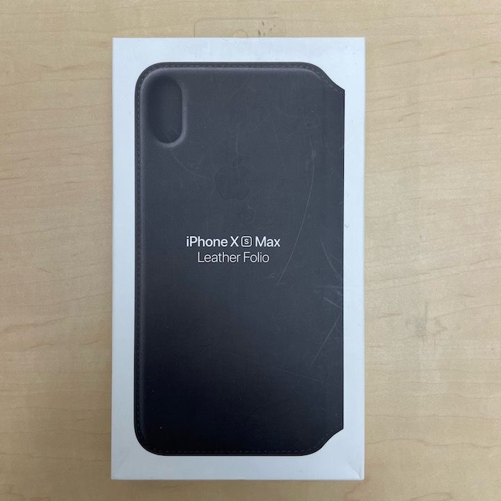 新品】Apple純正 iPhone XS Max レザーフォリオ ブラック - メルカリ