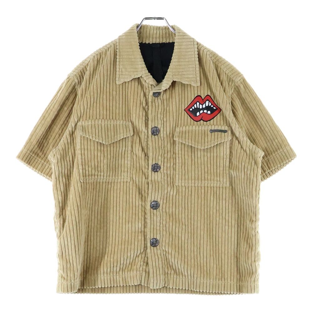 CHROME HEARTS クロムハーツ SHIRT PPO U THE 69 SS MATTY BOY マティボーイ コーデュロイ 半袖シャツ ベージュ