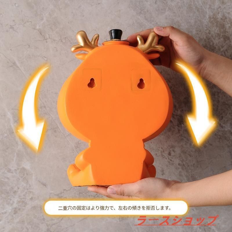 壁掛け 口を開けた鹿