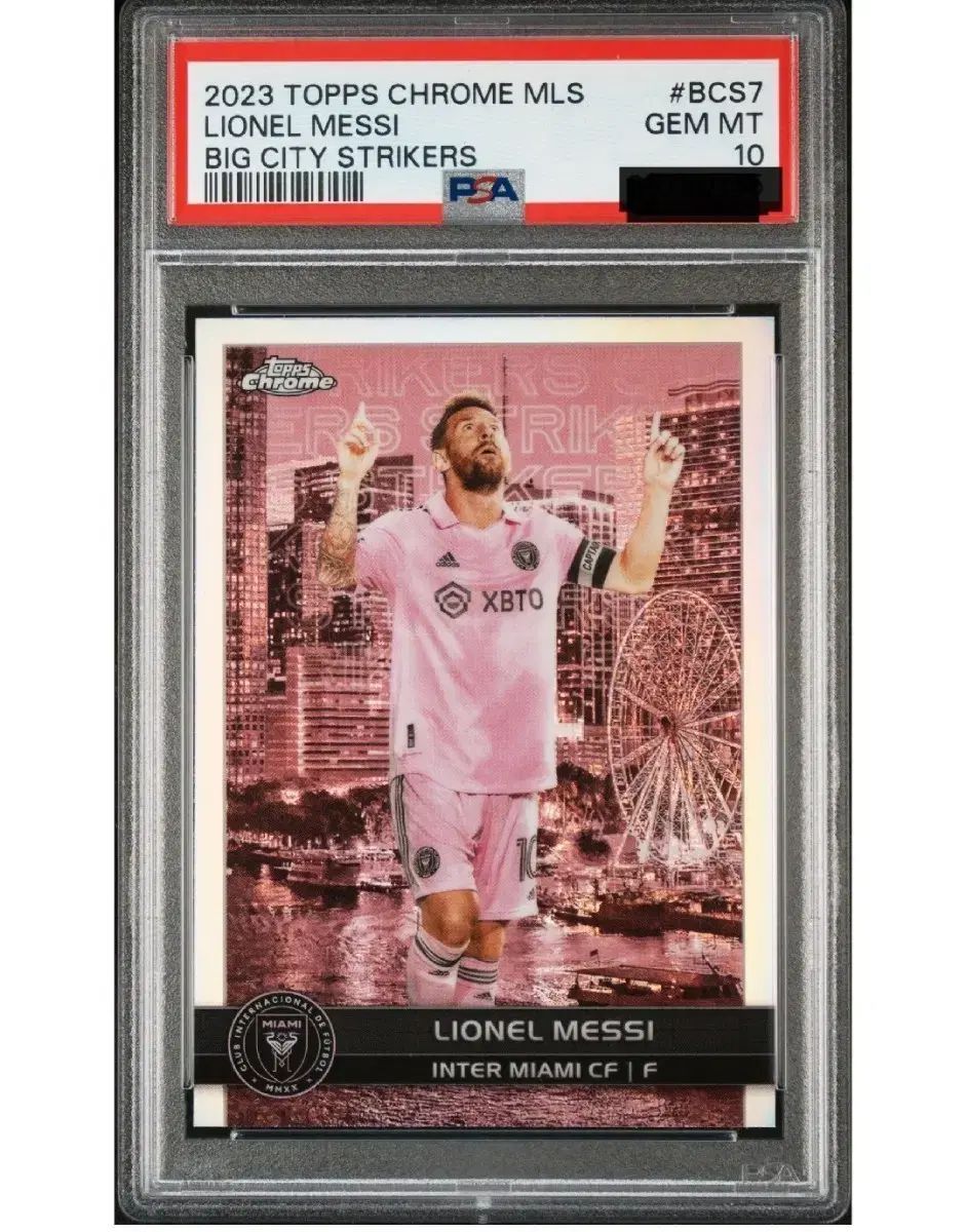 topps chrome MESSI メッシ ビッグ シティ ストライカーズ PSA 10