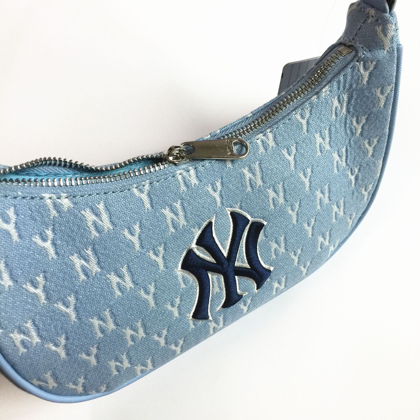 新品 MLB KOREA ホーボーバッグ トートバッグ NYロゴ ブルー - メルカリ 