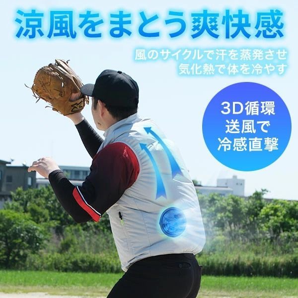 新品未使用】エアロクールベスト 空調ベスト 空調服 バッテリー
