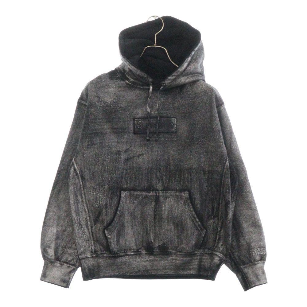 SUPREME (シュプリーム) 24SS ×MM6 Maison Margiela Foil Box Logo Hooded Sweatshirt エムエムシックス メゾンマルジェラ ホイル ボックスロゴ スウェット プルオーバーパーカー
