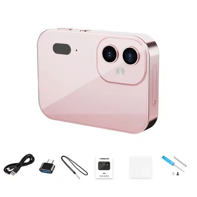 4K高画質 64MP デジタルカメラ タッチスクリーン【ピンク32GB】 6K