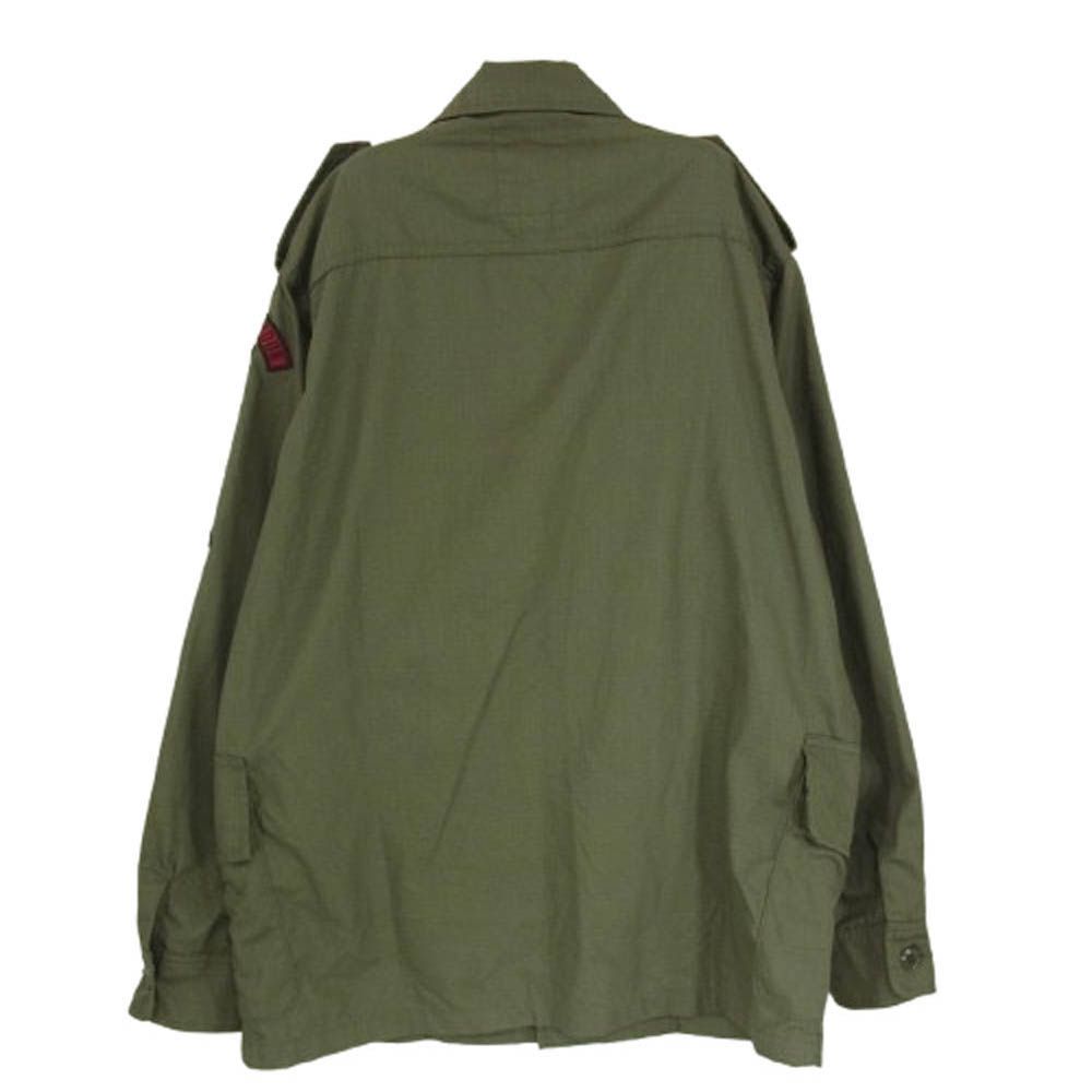 HYSTERIC GLAMOUR ヒステリックグラマー 02201AH07 SIX STARS刺繍 サファリジャケット ミリタリーシャツ グリーン系 S