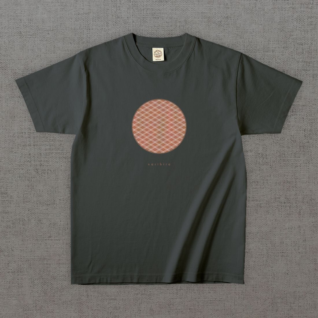 和柄Tシャツ　業平格子 -彩・円-